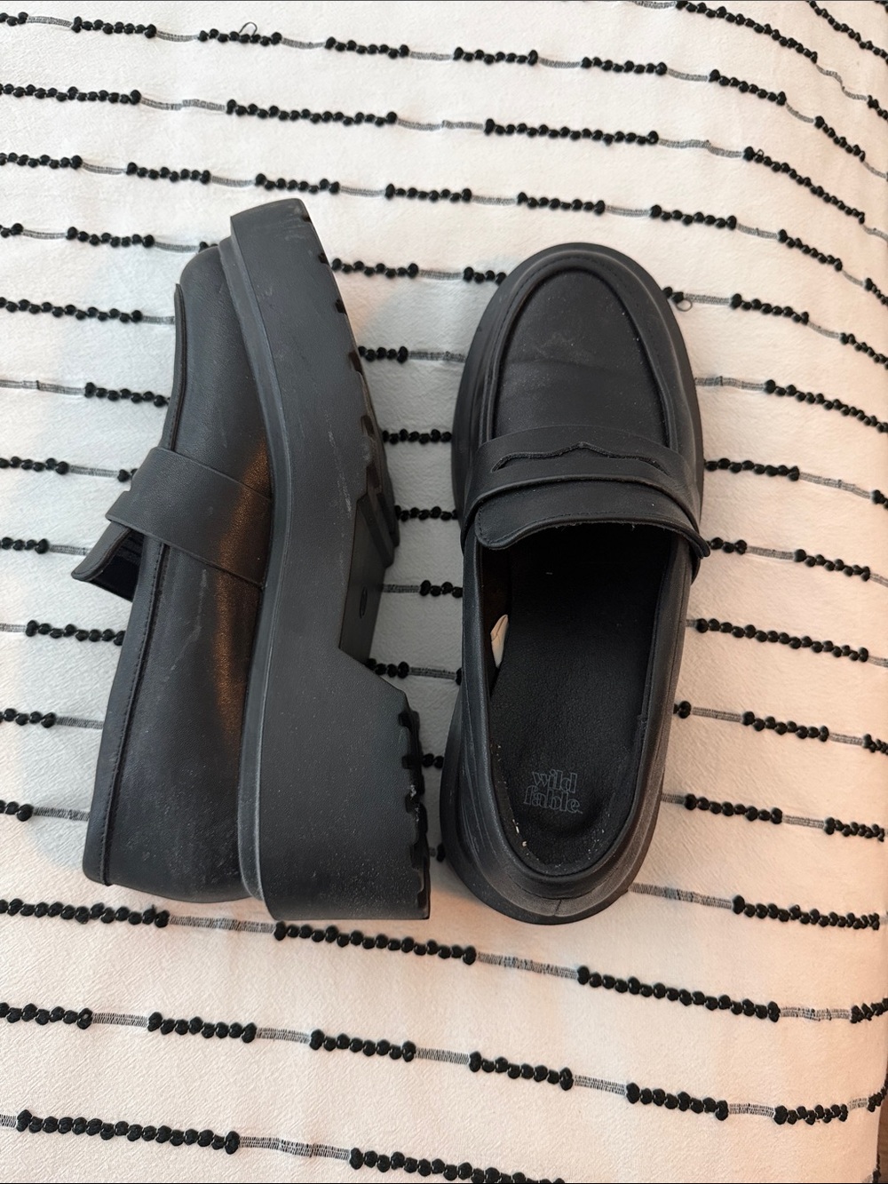 Black loafers
